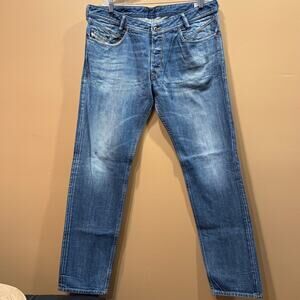 Vintage Diesel Jeans Mens LAKOP Slim Tapered Blue Denim Italy W38 L34